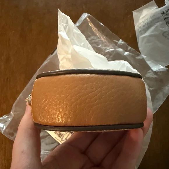 NWT 150410 Tory Burch Brown Leather Thea Coin Purse Pouch - Picture 7 of 14